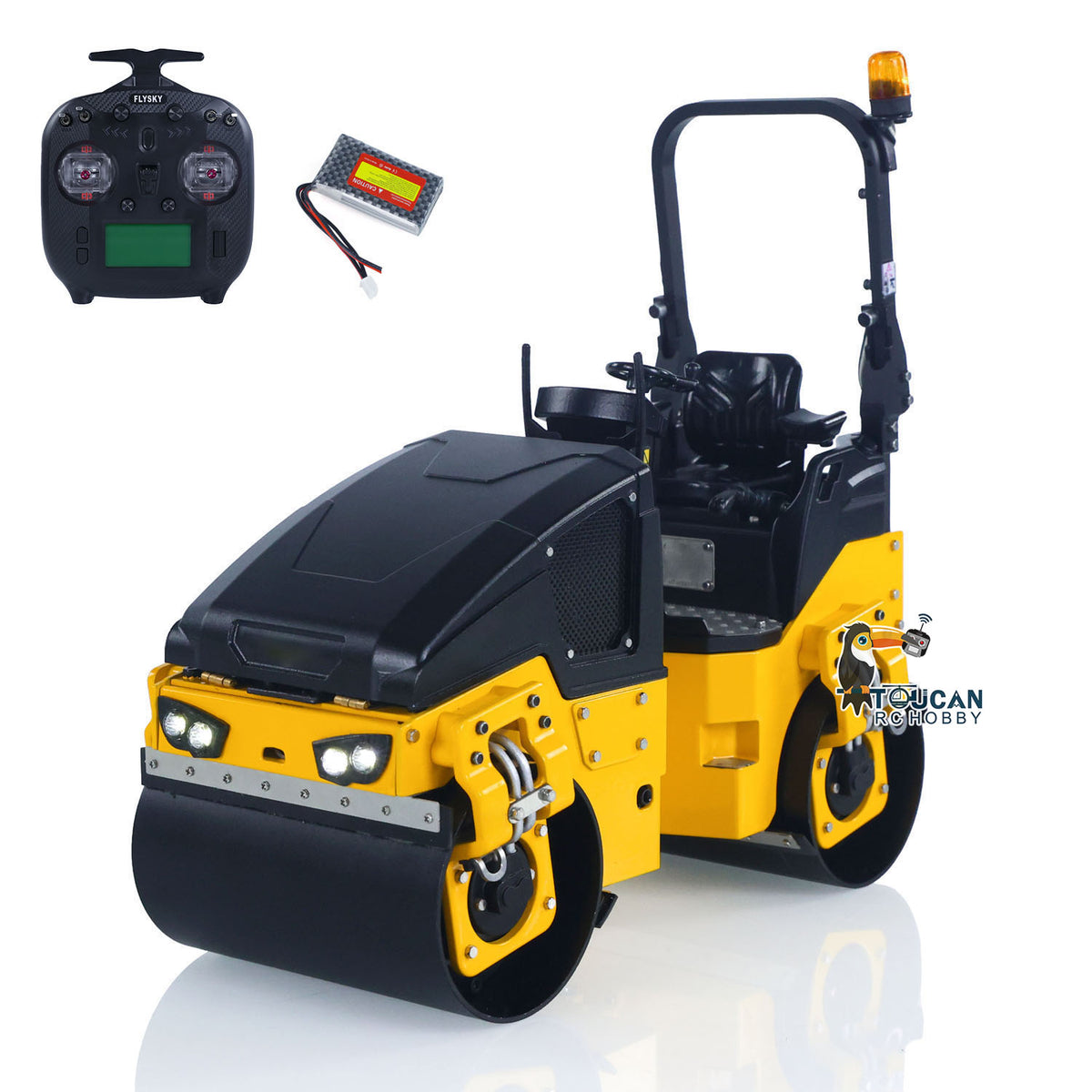 1/14 Metall RC Elektro-Straßenwalze BW120AD RTR Fernbedienung Baufahrzeug Modell Flysky ST8 Radio Batterie Lichtsystem