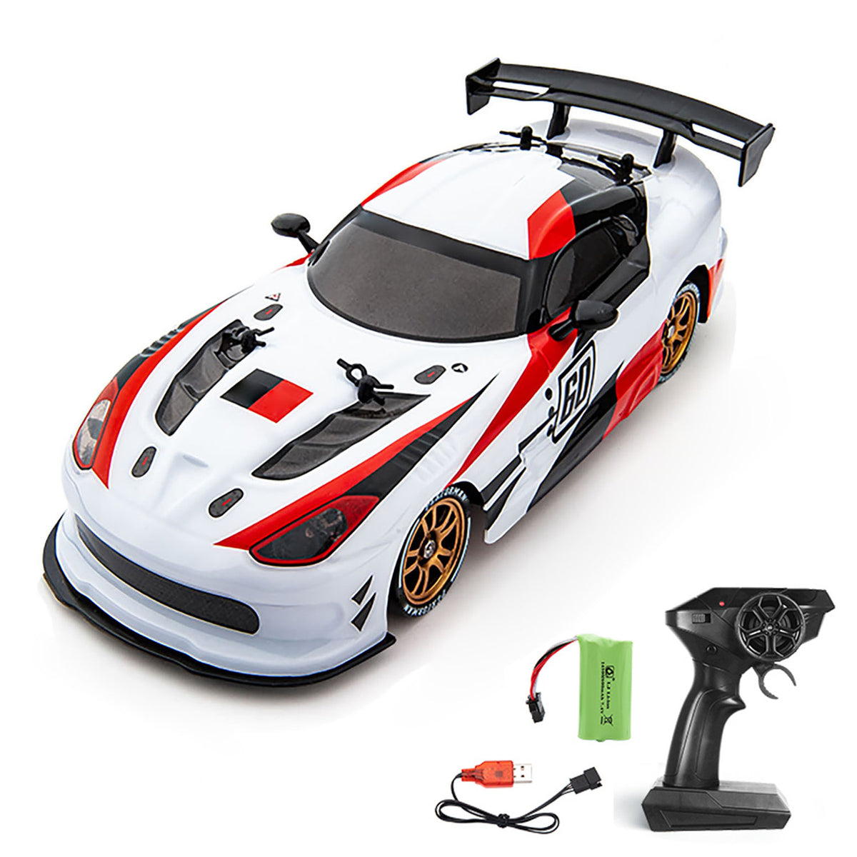 TOUCAN RC HOBBY 1/16 2.4G RC Drift Car Q116 Wireless Control 4*4 Plastic Racing Vehicle Drifter with 370 Brushed Motor LED Lights Ready to Go