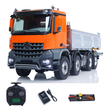 1/14 Kabolite K3367 8x8 Metal Hydraulic RC Tipper Remote Control Dump Truck Sonud Light 2Speed Model Battery ST8 Radio Axle Lock