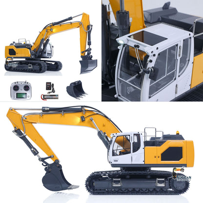XDRC-BA-945 1/14 Metal RC Hydraulic Excavator with Grading Bucket, Quick Release & Light System