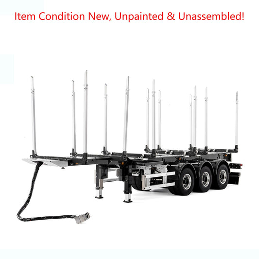 TOUCAN RC HOBBY LESU A0053 1/14 Metal RC Log Semi Trailer with Electric Support Legs Magnetic Power Connector for Tractor Truck Weekend Outdoor Fun