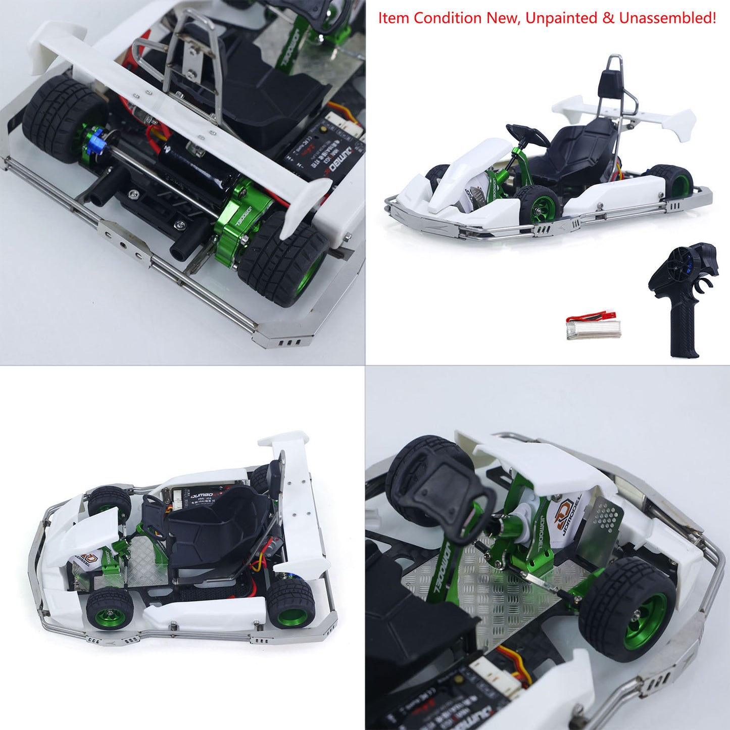 JD Model Plastic 1/10 Remote Control Racing Car 298A KIT 4*2 RC Go Kart Model Servo Radio Gifts for Adults No Light Sound System