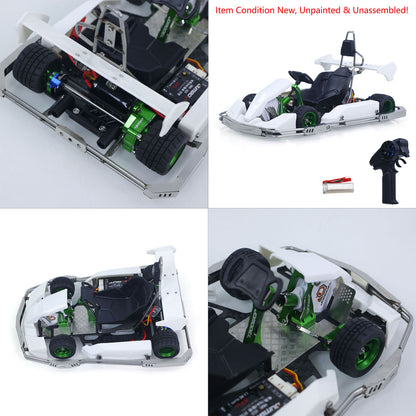 JD Model Plastic 1/10 Remote Control Racing Car 298A KIT 4*2 RC Go Kart Model Servo Radio Gifts for Adults No Light Sound System