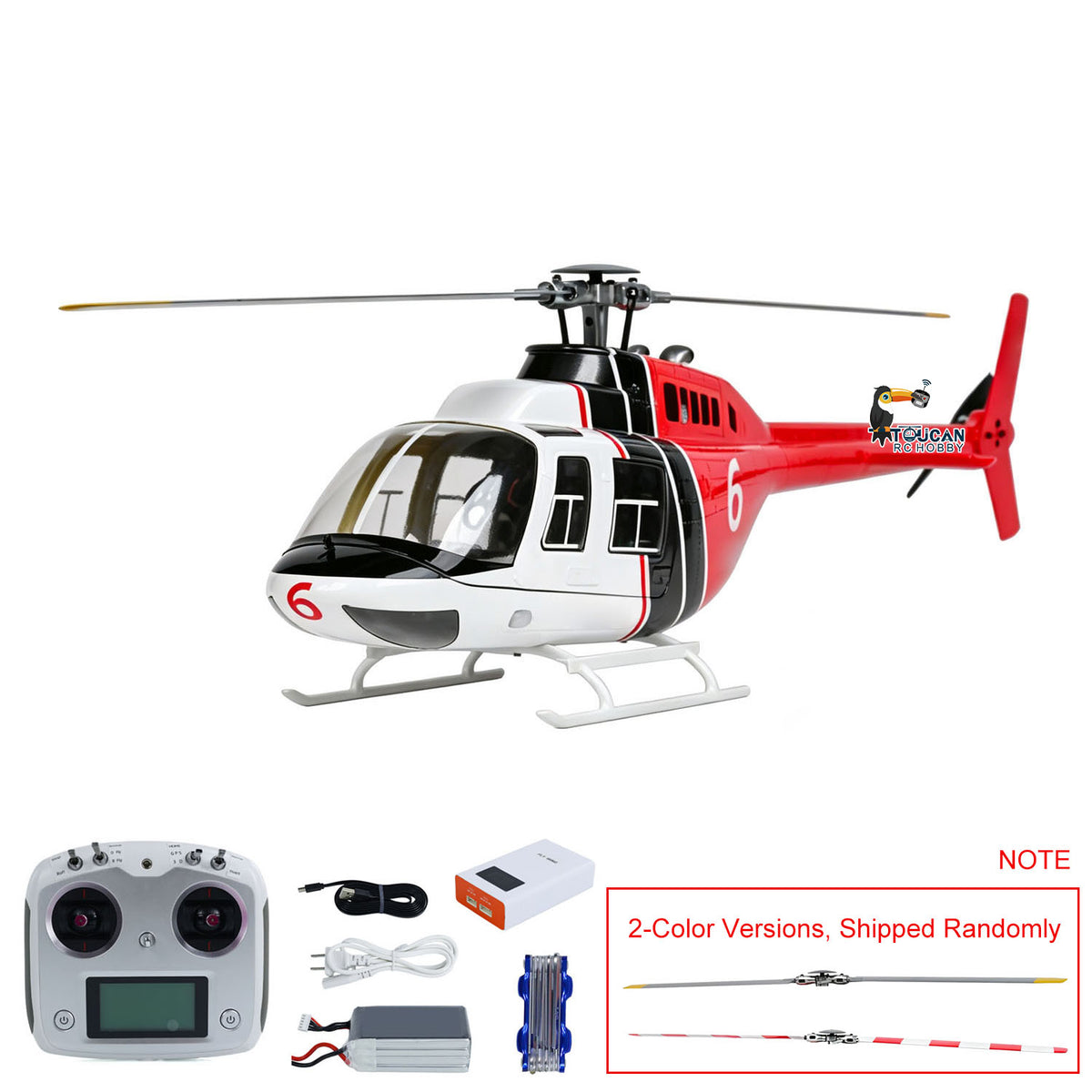 TOUCAN RC HOBBY RC Scale Army Helicopter FLYWING 206 V3 RTF Smart Drone Brushless Motor GPS Satellites Positioning System One-key Retrun