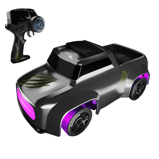TOUCAN RC HOBBY 1/64 RC MINI High Speed Desktop Drift Car Q197 2.4Ghz Remote Control Four Wheel Drive Car Model RTR Battery Colorful Lights