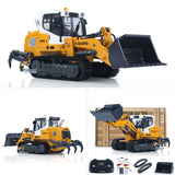 Fast Free Shipping LR636 1/50 RC Tracked Loader Electric Lifting Radio Control Model Vehicle Metal Openable Bucket Tracks Ripper Soil Loosening Hook