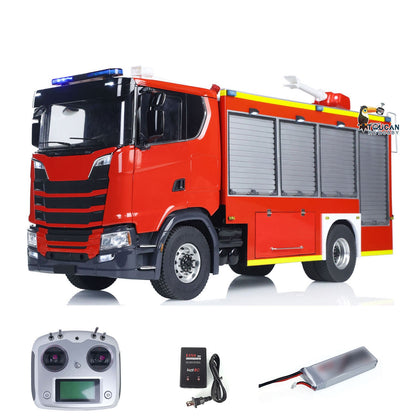 1/14 RTR Elektro-Modellauto 4X4 Metallachsen Getriebe Fernbedienung Feuerwehrfahrzeug BZ Flysky i6S Radio 2Speed Licht Sound
