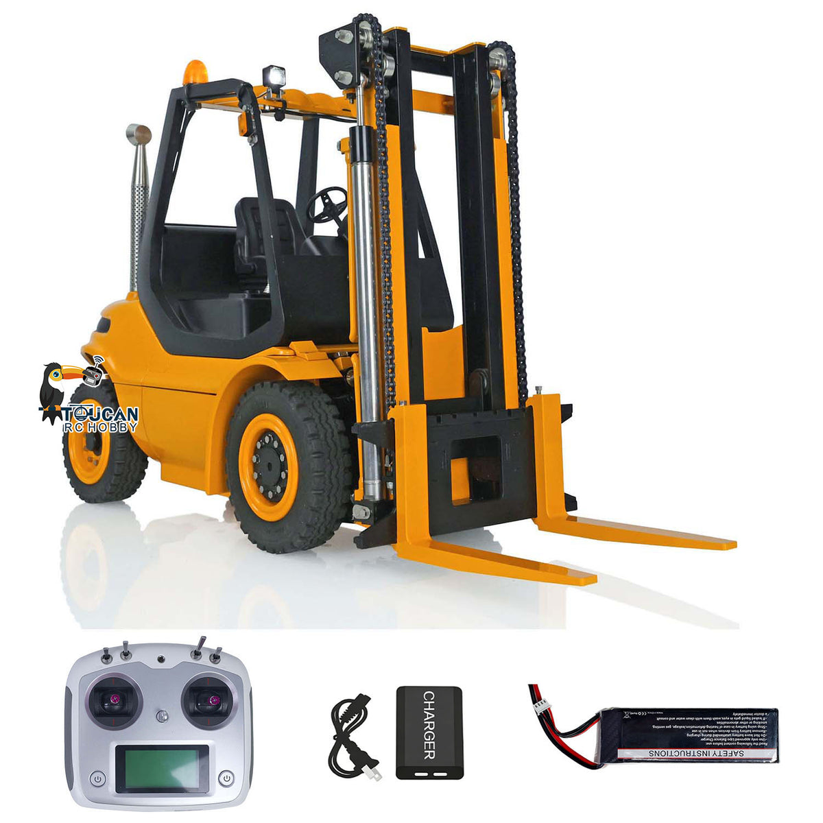 €100 OFF 11.11 BIG SALE LESU Hydraulic RC Forklift Truck 1/14 Radio Control Transfer Car RTR Truck