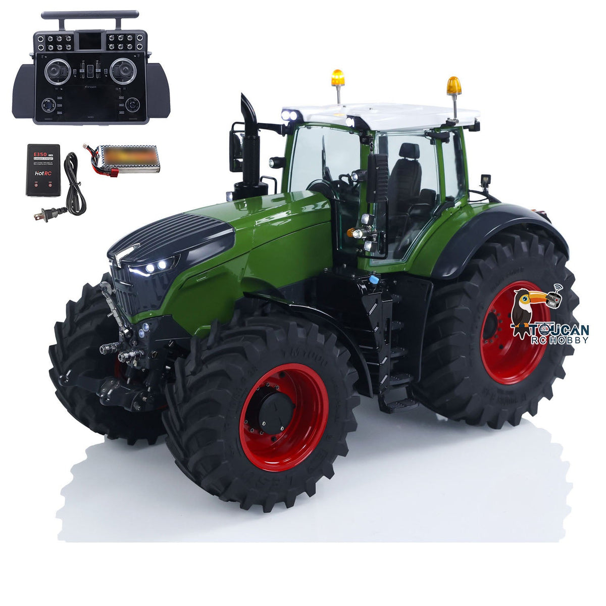 TOUCAN RC HOBBY LESU AOUE 1050 Metal 4x4 1/14 RC Tractor Truck Hydraulic Agricultural Vehicles K500 Seedbed Pre-sowing Soil Preparation Machine Frsky XE Lite