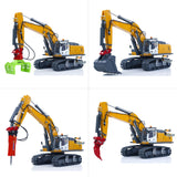 KABOLITE 1/18 K962 100S Remote Control Hydraulic Excavator RC Digger Electric Claw Ripper Hammer Construction Car Machine Toys