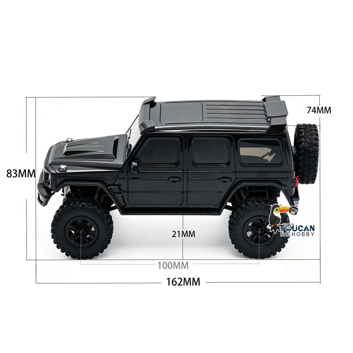 TOUCAN RC HOBBY AX30 1/30 4WD RC Rock Crawler Truck 2.4G Remote Control Off Road Climbing Car with Light System Battery RTR