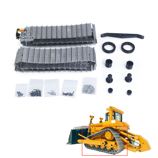 TOUCAN RC HOBBY JDM Metal Tracks Upgrade Parts for 1/14 RC Bulldozer Hydraulic Construction Vehicle Scale DIY Model Accessories