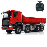 1/14 8x8 RC Hydraulic Full Dump Truck Roll-Off Dumper Trucks 3-speed Transmission Differential Lock Axles Motor Servo ESC