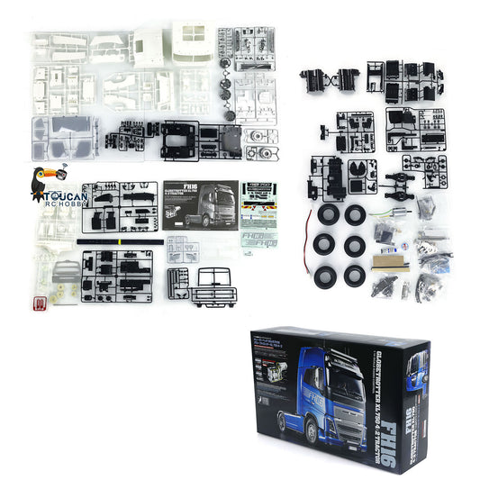 4x2 1/14 RC Sattelzugmaschine 56375 FH16 XL750 3-Gang-Fernbedienungsauto-Modellbausatz Unmontiert Lackiert Sound-Licht-System