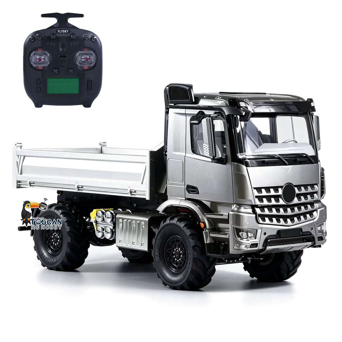TOUCAN RC HOBBY MD 3363 1/14 4x4 Metal RC Dumper Remote Control Hydraulic Tipper 2Speed Gearbox Differential Locks ST8 Remote Controller for Adults