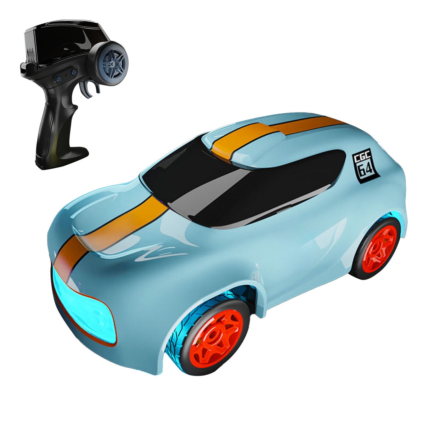 1/64 RC MINI High Speed Desktop Drift Car Q197 2,4 GHz Fernbedienung Allradantrieb Automodell RTR Batterie Bunte Lichter