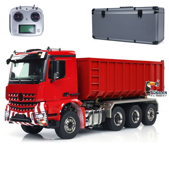 1/14 8*8 RC Hydraulic Equipment Radio Controlled Truck Roll On Full Dumper Car Rear Axle Steering Assembled Painted Vehicles