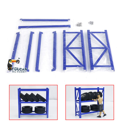 TOUCAN RC HOBBY Metal Tire Rack for 1/14 RC Tractor Truck 1/10 1/12 Remote Control Car Model Simulation Vehicle Hobby Model DIY Parts