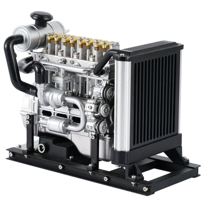 TECHING Mini-Diesel-Vierzylinder-Mechanische Motor Metall Zusammengebautes Motormodell Dekoratives Display-KIT Unmontiert