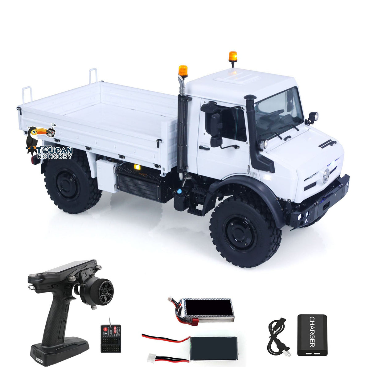 TOUCAN RC HOBBY LESU 44023 1/14 Metal RC Off-Road All-Terrain Light Truck Car Remote Controller and Receiver 3 Speed Transmission Smoke Unit Light Sound System