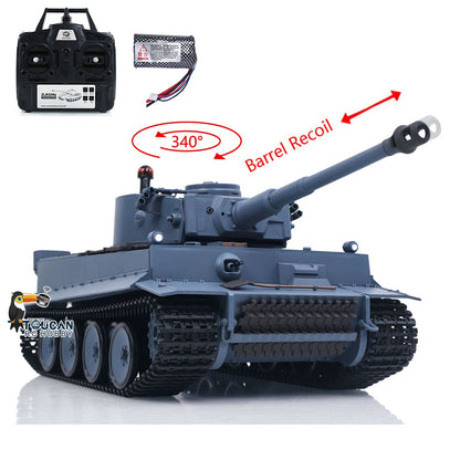 Henglong 1/16 TK7.0 Plastic German Tiger I RTR RC Tank 3818 Infrared Combat BB Sounds Lights Smoke Model Metal Barrel Recoil