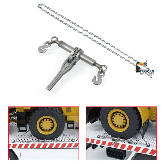 Metall-Ratschenbinder-Transportketten für 1/14 RC-LKW-Engineering-Fahrzeuge, Simulationsfahrzeug, Hobby-Modell, DIY-Teile