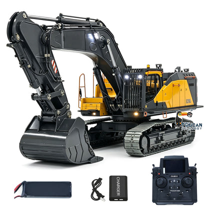 TOUCAN RC HOBBY 1/14 Metal RC Hydraulic Excavator EC950 RTR Dual Pump Digger Model 8CH Valve Hydraulic Lifting Counterweight Ripper PL18EV LITE