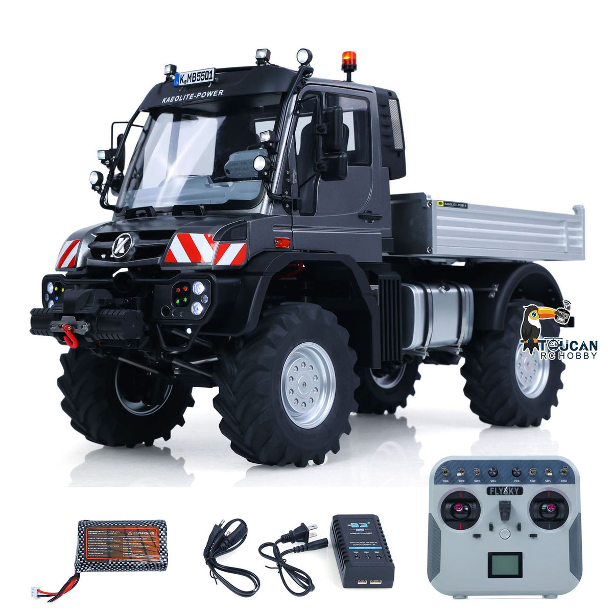 TOUCAN RC HOBBY Fast Free Shipping 1/14 KABOLITE K5501 2-Speed Gearbox Remote Control Off Road Car RC Dumper ATV Light Truck Axle Locks RTR Light Sound System