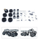 JDM Metal Realistic Tail Beam with Rear Hook/Wheel Hub Suspension Set of 1/14 Remote Control Tractor Truck Upgraded Parts