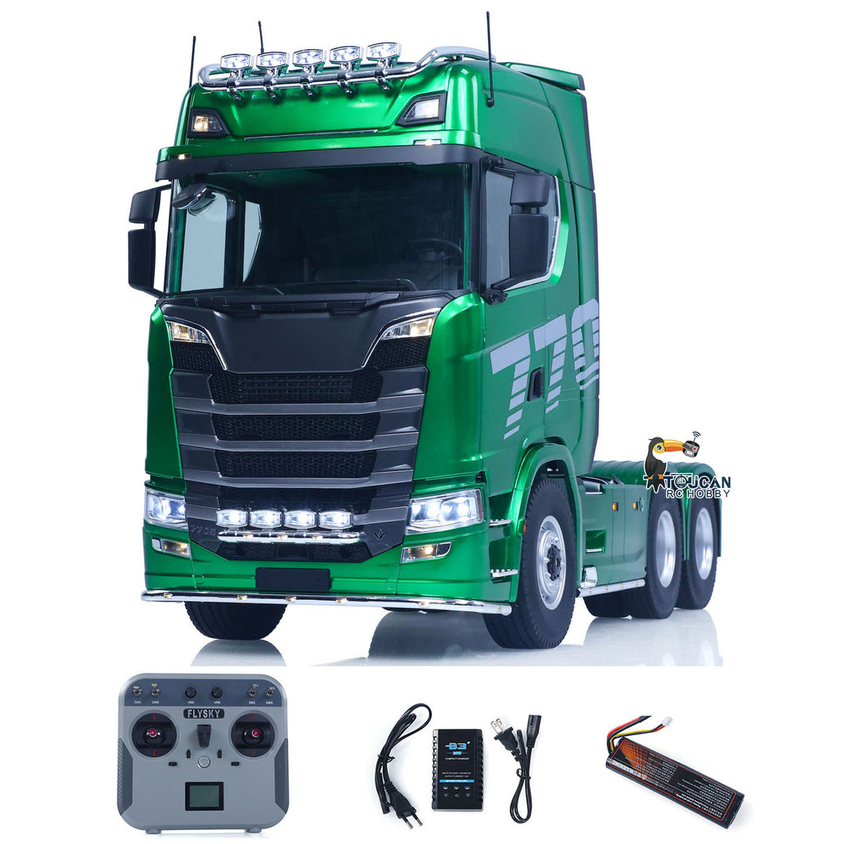 TOUCAN RC HOBBY Fast  Free Shipping 1/14 KABOLITE RC Tractor Truck SC 770S 100 6X6 2Speed Romote Control Vehicle Axle Locks Metal Chassis