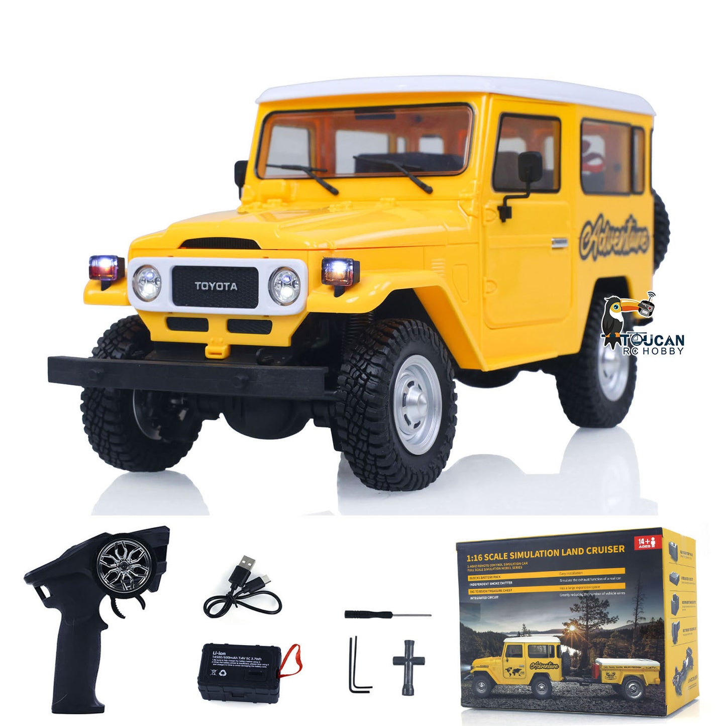 1/16 HG 4x4 RC Geländewagen FJ40 Elektrische Fernbedienung Crawler Land Cruiser Auto Lackiert Zusammengebaut Simulation Hobby 