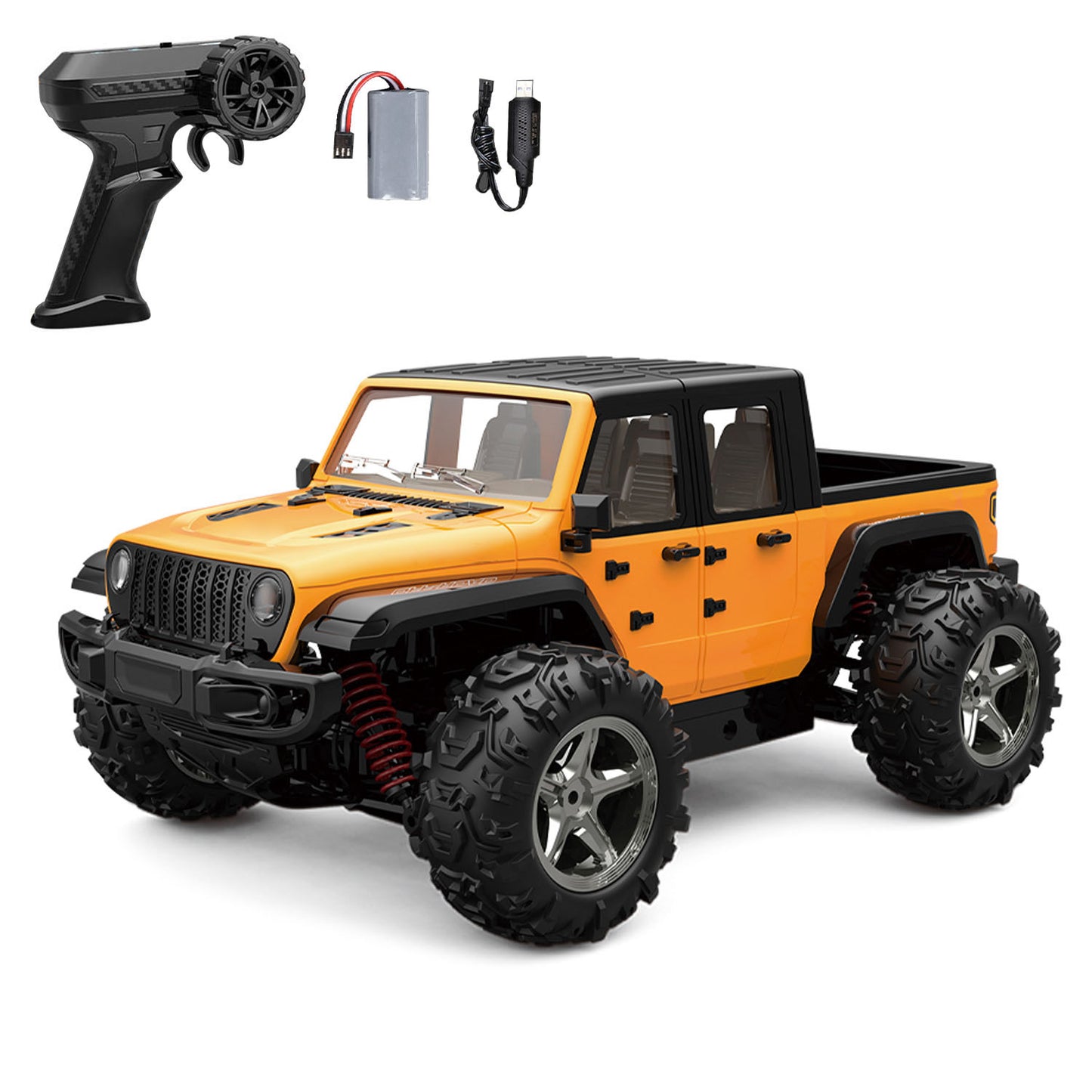 1/20 RC Hochgeschwindigkeits-Pickup-Truck C8819 4WD 2.4G Fernbedienung Geländewagen Heberad LED-Leuchten Motor Betriebsbereites Auto