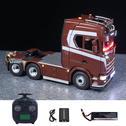 TOUCAN RC HOBBY 1/14 Remote Control Tractor Truck 770S 3Speed 6x2 Metal Chassis Axle Lock RC Lorry Vehicle Flysky ST8 Radio RTR Model