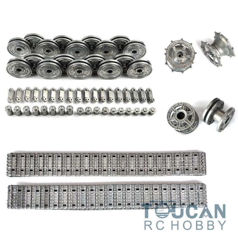 Zubehör Ersatzteile für 1/16 Henglong Deutscher Königstiger RC RTR Panzer 3888A Panzerkettenräder Laufketten Leiträder Laufräder