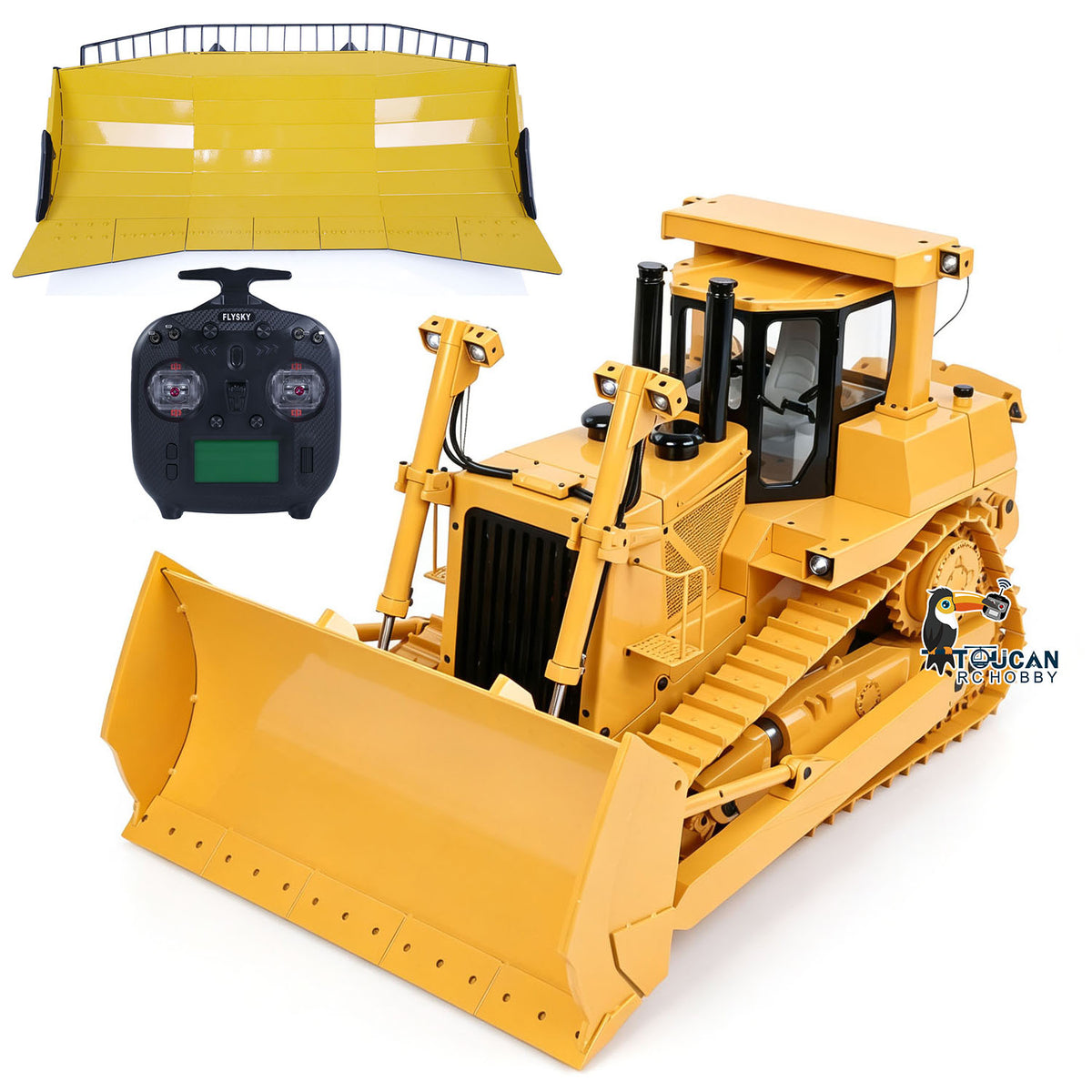 JDModel 1/14 MetalHydraulic RC Bulldozer Ferngesteuerte Baufahrzeuge DXR2 mit verbessertem Klingenmodell