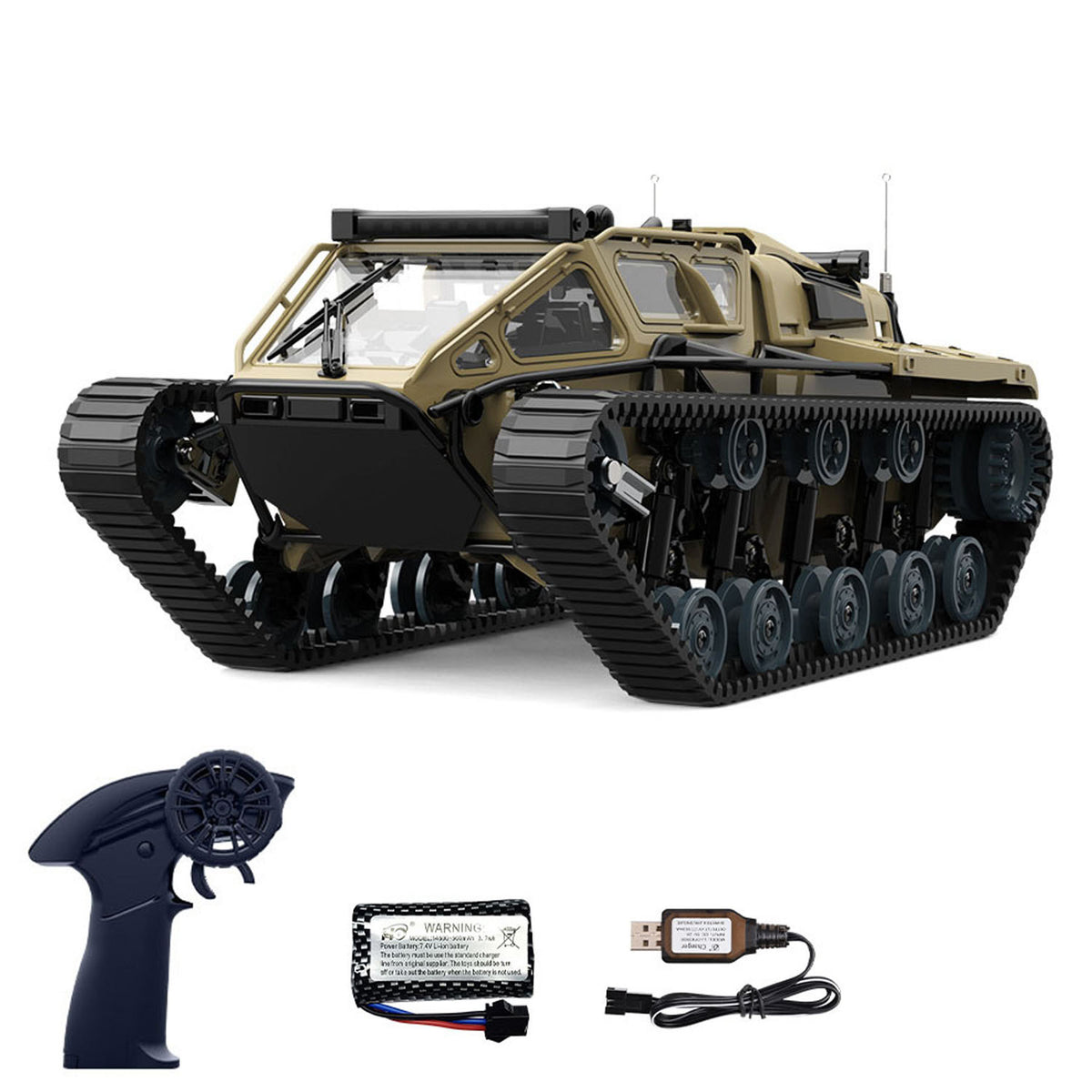 TOUCAN RC HOBBY 1/18 RC Drifting Tracked Off Road Vehicle C8812 2.4GHz Remote Control Simulation Model Car LED Lights 360 Degree Rotation RTR