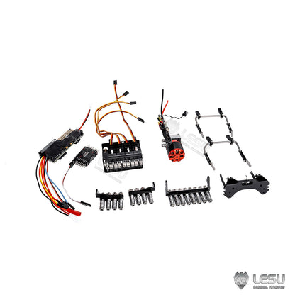 TOUCAN RC HOBBY LESU 44023 1/14 Metal RC Off-Road All-Terrain Light Truck Car Remote Controller and Receiver 3 Speed Transmission Smoke Unit Light Sound System