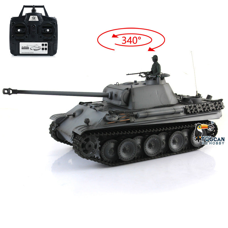 Henglong 1/16 TK7.0 Plastic German Panther G 3879 RTR RC Tank Model with BB Unit Infrared Combat Smoke Light Sound Metal Barrel
