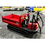 Toucanhobby C12R 1/14 Metal RC Hydraulic Tracked Dumper Truck Engineering Model FlySky I6S Remote Controller for Construction Hobbyists