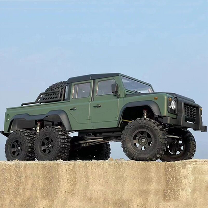 1:10 Off-Road Pickup Truck 6*6 Rock Crawler Lichter Sound Bewegliche Türen 2,4G mit Licht Sound System drei differential schlösser