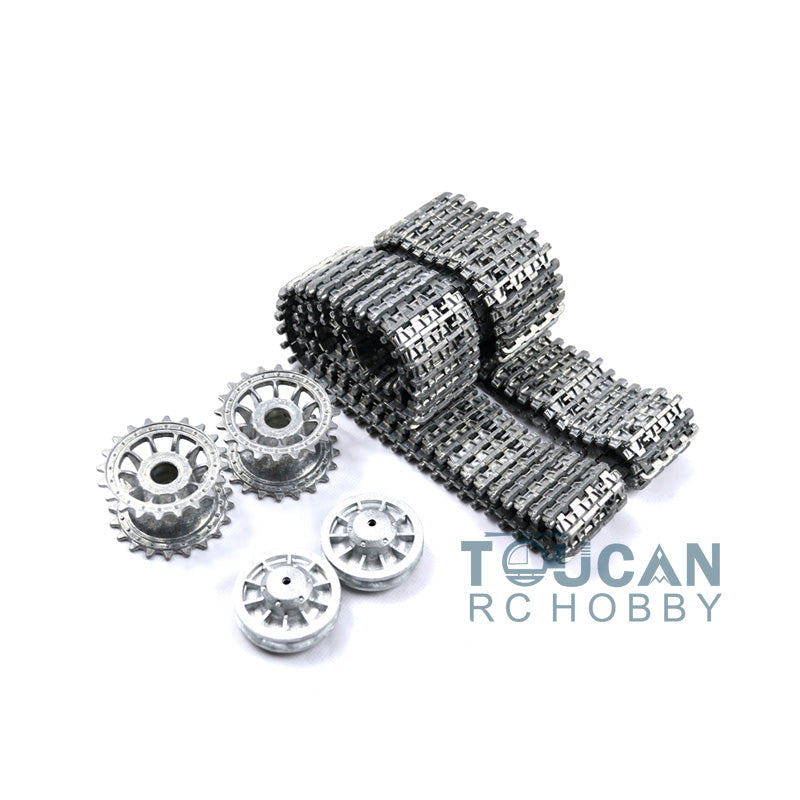 TOUCAN RC HOBBY Metal Tracks Idler Sprockets Front Armour Guard Plate Ajusters Bearings For Henglong 1/16 German Tiger I 3818 Panther RC Tank DIY Parts