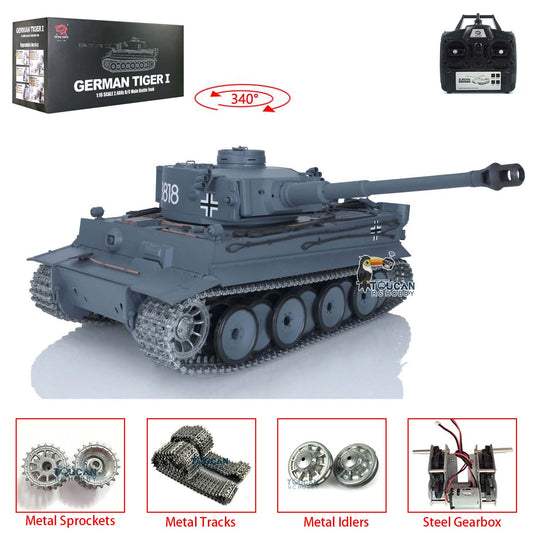 TOUCAN RC HOBBY Fast Free Shipping US Warehouse Henglong Metal 1/16 7.0 Upgraded RTR RC Tank German Tiger I 3818 Metal Tracks Wheels Infrared Combating System BB Shooting Unit