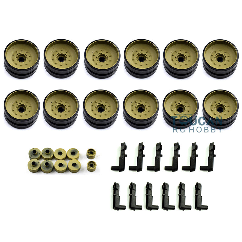 Heng Long Plastic Tracks Sprockets Road Wheels Idlers Accessories Package Decal For 3908 British Challenger II RC Tank Model