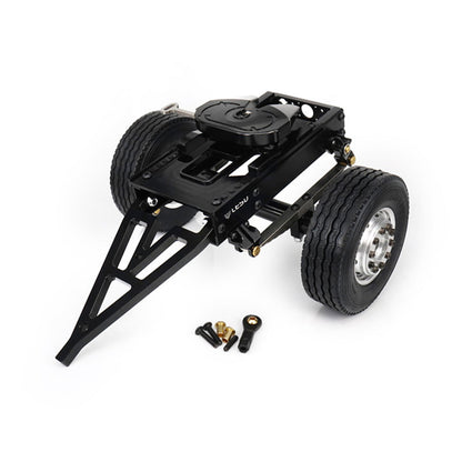 TOUCAN RC HOBBY LESU 1PC Metal Trailer Fifth Wheel 25.5*18.2*14CM for 1/14 Radio Controlled TAMIIYA Tractor Truck Car DIY Model Hydraulic Dumper