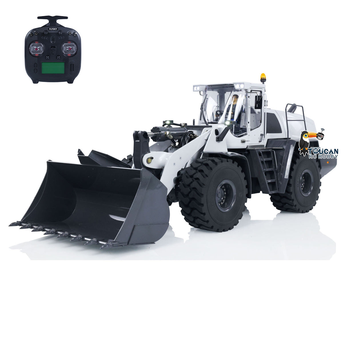 2. 1/14 Scale Metal Hydraulic Loader RD-580 Brushless Pump Side Profile  
