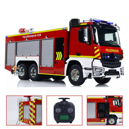 2. 1/14 Scale 6x6 Fire Engine with Differential Lock YLL PS011 Side Profile  
