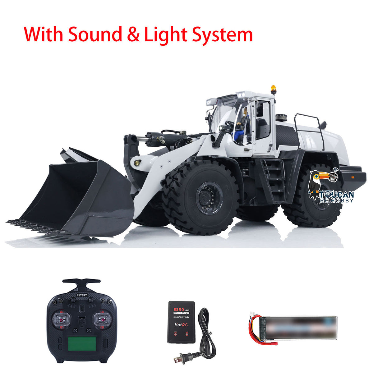 2. 1/14 Scale Metal Hydraulic Loader RD-580 with Brushless Pump Side Profile  
