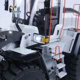 MTM E260L Metal 1/14 Loader Hydraulic Wheeled Model with Differential Locks and 2-Speed Gearbox including ST8 Radio Sound Light Kit White without Battery