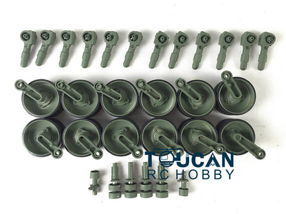 Heng Long Metal Tracks Sprockets Road Wheels Idlers Driving Axle Bearings Part For British Challenger II 3908 RC  Tank Model