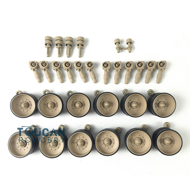 Heng Long Metal Tracks Sprockets Road Wheels Idlers Driving Axle Bearings Part For British Challenger II 3908 RC  Tank Model